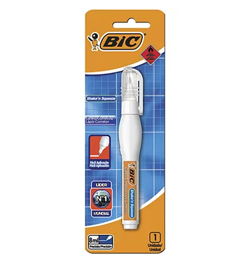 CORRETIVO CANETA SHAKE SQUEEZE BIC BLISTER                   CORRETIVO CANETA SHAKE SQUEEZE BIC BLISTER