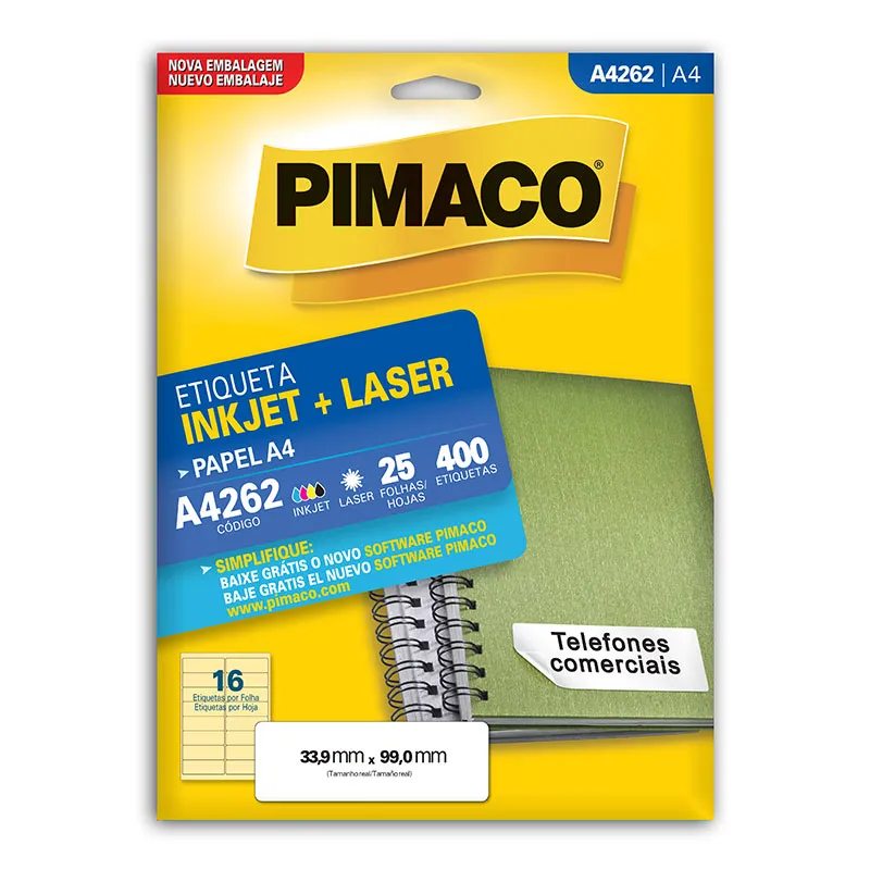 ETIQUETA A4262 A4 C/ 25FL PIMACO ETIQUETA A4262 A4 C/ 25FL PIMACO