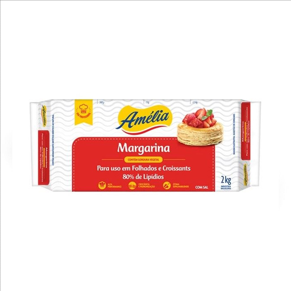 MARGARINA FOLHADA DE 2KG AMÉLIA MARGARINA FOLHADA DE 2KG AMÉLIA