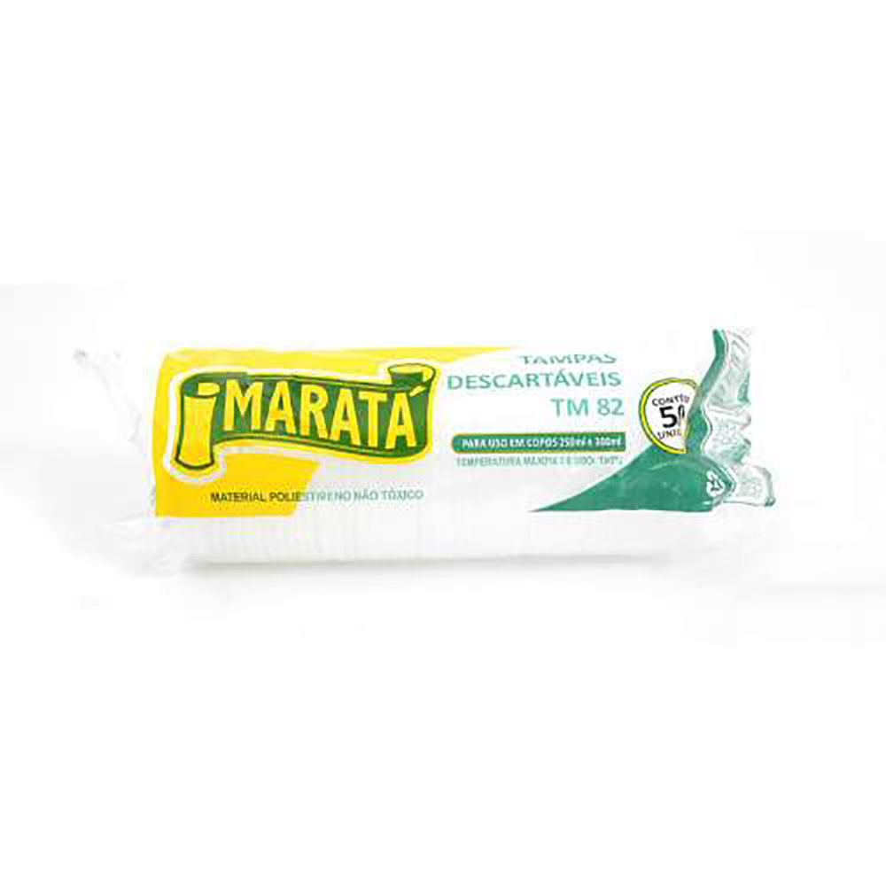 TAMPA PARA COPO DESCARTÁVEL 250/300ML PACOTE 50 UNIDADES - MARATÁ TAMPA PARA COPO DESCARTÁVEL 250/300ML PACOTE 50 UNIDADES - MARATÁ