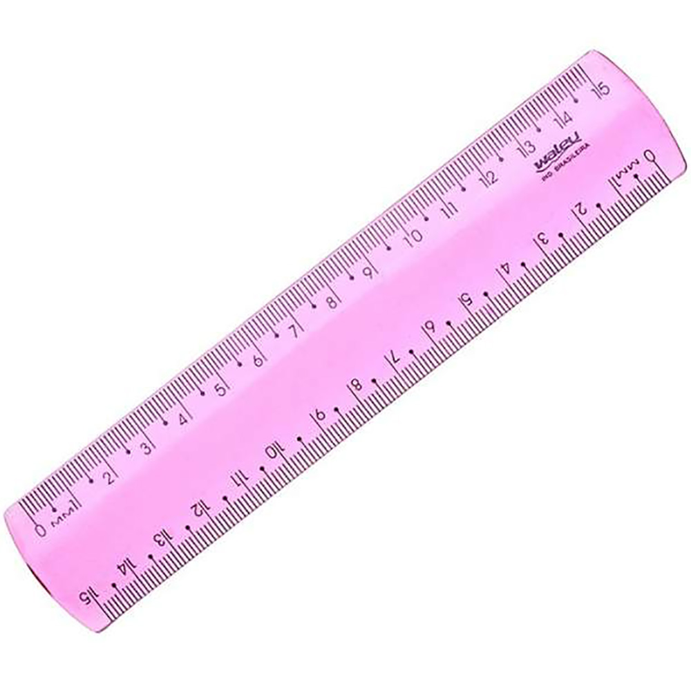 REGUA DE 15CM NEW LINE ROSA WALEU                            REGUA DE 15CM NEW LINE ROSA WALEU