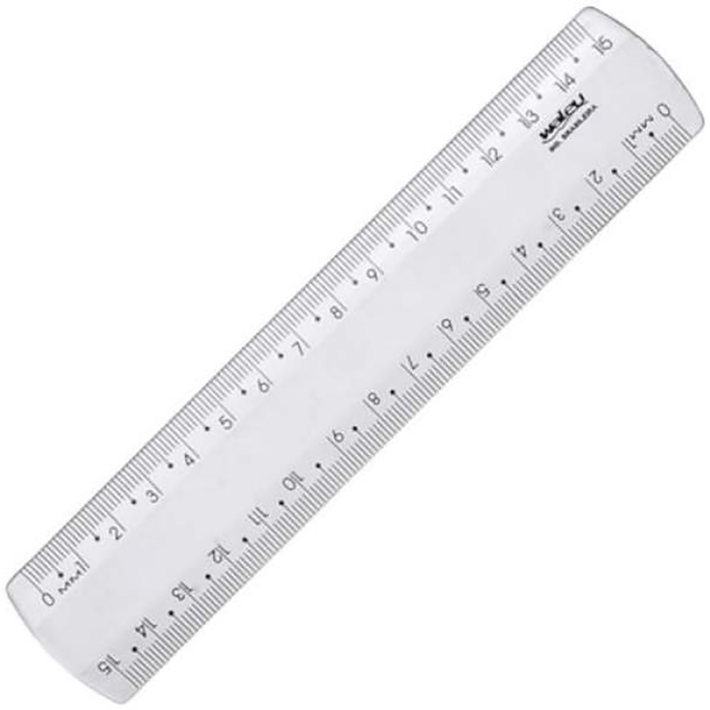REGUA DE 15CM NEW LINE CRISTAL WALEU                         REGUA DE 15CM NEW LINE CRISTAL WALEU