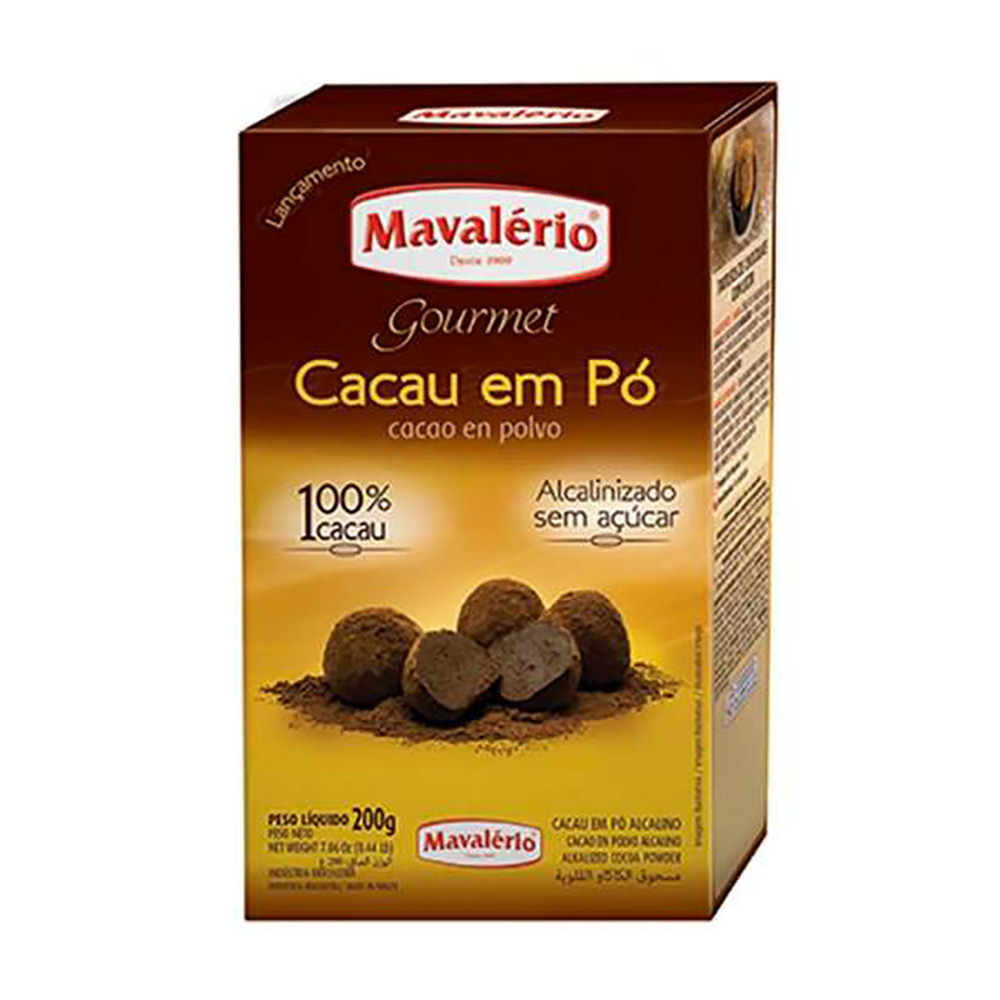 CACAU EM PÓ ALCALINO 200GR - MAVALÉRIO CACAU EM PÓ ALCALINO 200GR - MAVALÉRIO