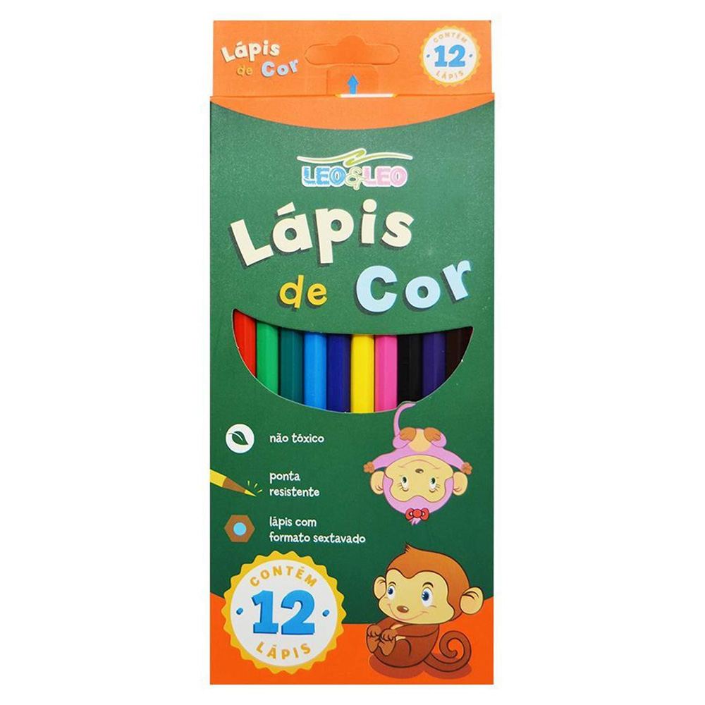 LAPIS DE COR 12 CORES SEXTAVADO FLEXIVEL - LEONORA LAPIS DE COR 12 CORES SEXTAVADO FLEXIVEL - LEONORA