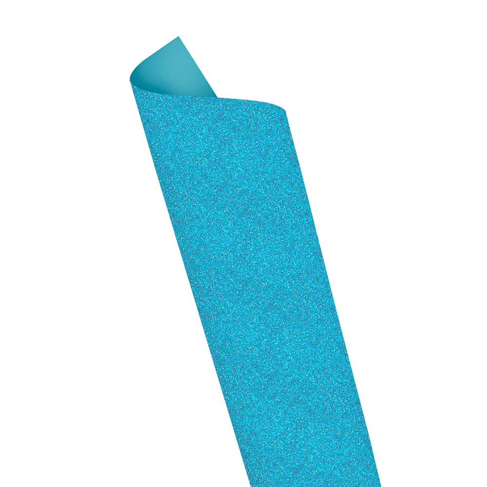 EMBORRACHADO EVA COM GLITTER 40X60 AZUL CLARO - LEO & LEO EMBORRACHADO EVA COM GLITTER 40X60 AZUL CLARO - LEO & LEO