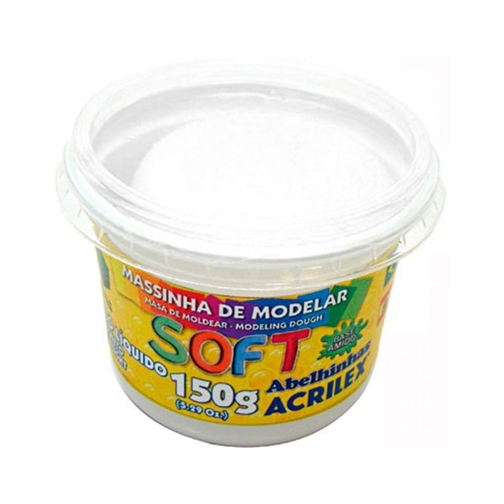 MASSINHA DE MODELAR SOFT 150G BRANCO NEVE - ACRILEX                MASSINHA DE MODELAR SOFT 150G BRANCO NEVE - ACRILEX