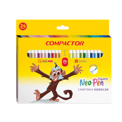 PINCEL COMPACTOR COLOR NEO PEN GIGANTE C/24 CORES FINO PINCEL COMPACTOR COLOR NEO PEN GIGANTE C/24 CORES FINO