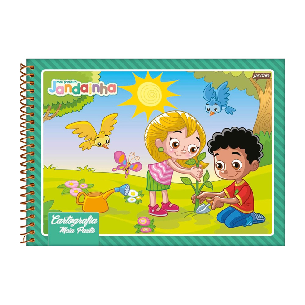 CADERNO ESPIRAL CAPA DURA 40 FOLHAS 1/2 PAUTA - JANDAIA <br> CADERNO ESPIRAL CAPA DURA 40 FOLHAS 1/2 PAUTA - JANDAIA <br>