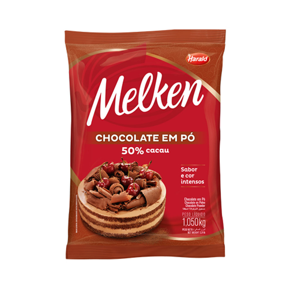 CHOCOLATE EM PO 50% CACAU 1,050KG HARALD MELKEN                