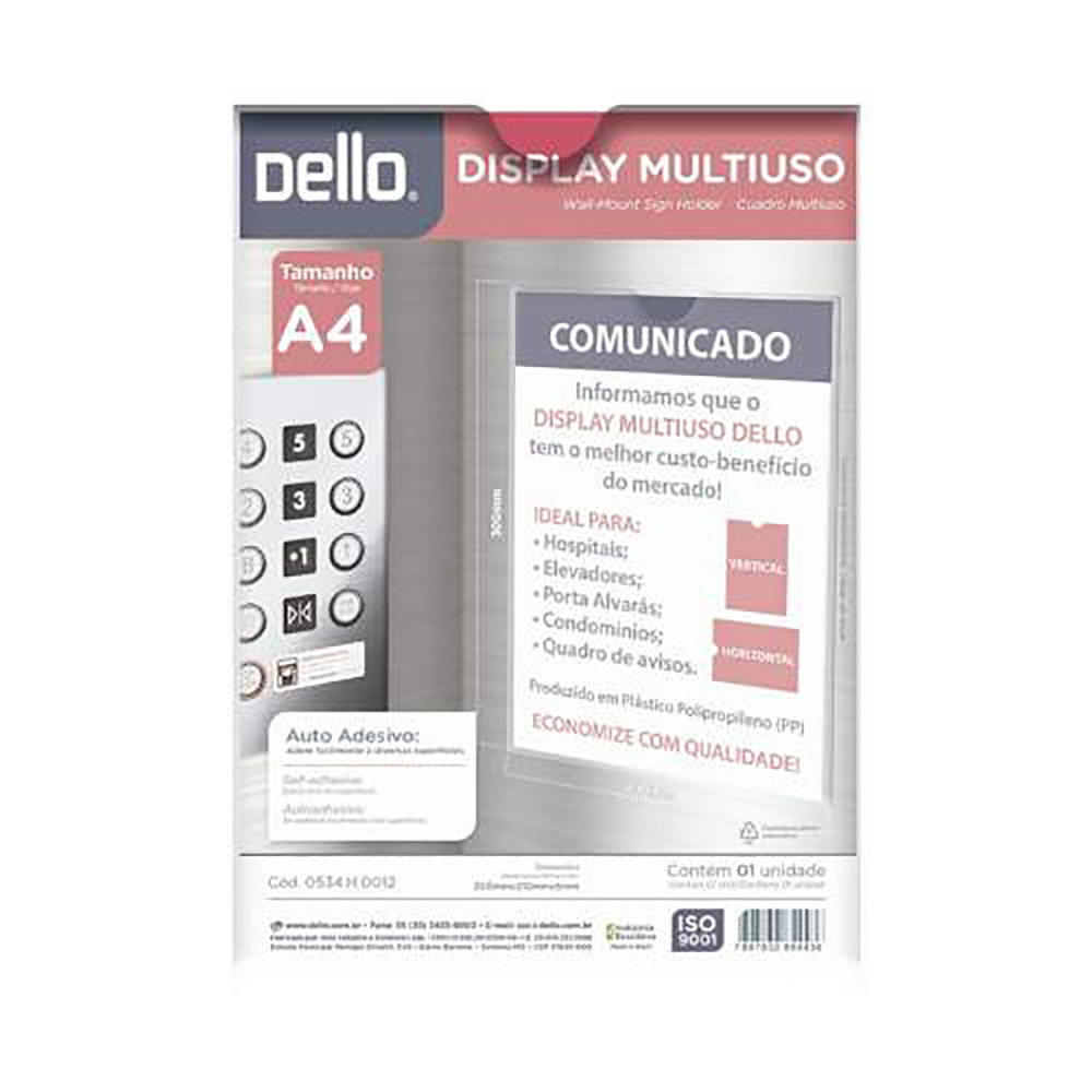 QUADRO MULTIUSO A4 CRISTAL - DELLO QUADRO MULTIUSO A4 CRISTAL - DELLO