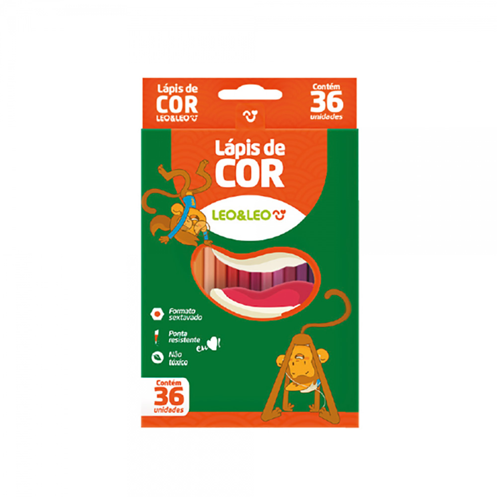 LAPIS DE COR 36 CORES SEXTAVADO - LEO & LEO LAPIS DE COR 36 CORES SEXTAVADO - LEO & LEO