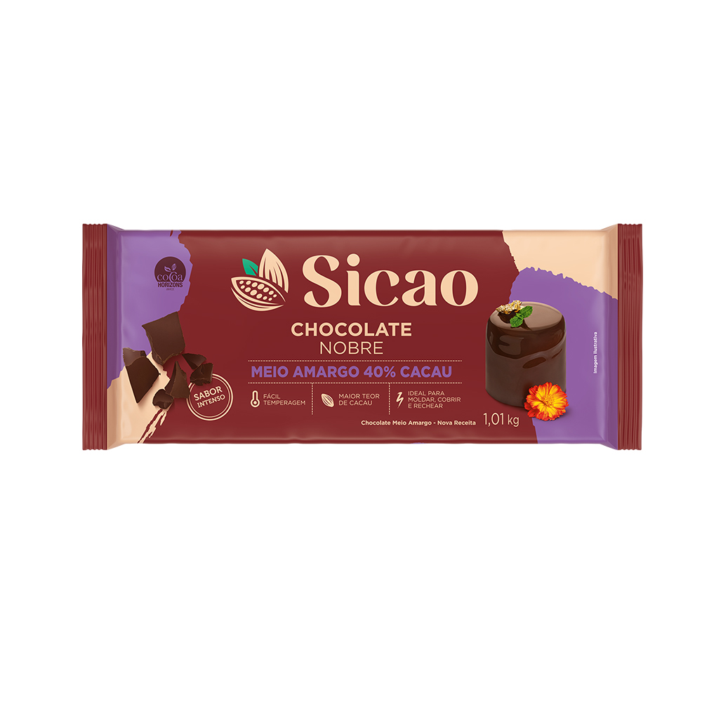 CHOCOLATE MEIO AMARGO SICAO GOLD 1,01KG CHOCOLATE MEIO AMARGO SICAO GOLD 1,01KG
