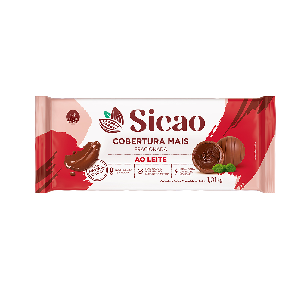 COBERTURA CHOCOLATE AO LEITE SICAO MAIS 1,01KG COBERTURA CHOCOLATE AO LEITE SICAO MAIS 1,01KG