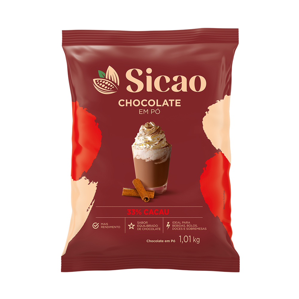 CHOCOLATE EM PO 33% CACAU - 1,01KG | SICAO                                                                                                                                                                   CHOCOLATE EM PO 33% CACAU - 1,01KG | SICAO