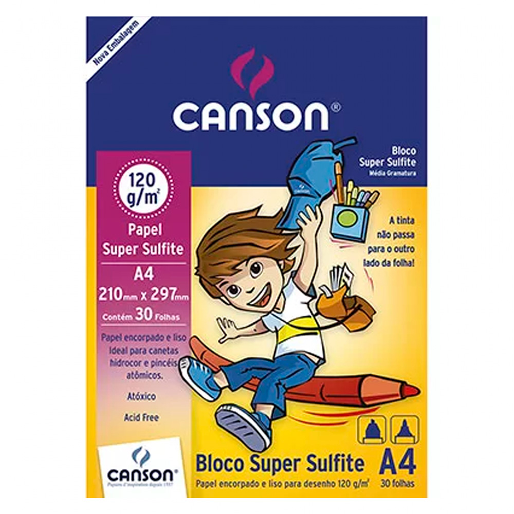 BLOCO ESC DESENHO A4 120G CANSON                             BLOCO ESC DESENHO A4 120G CANSON
