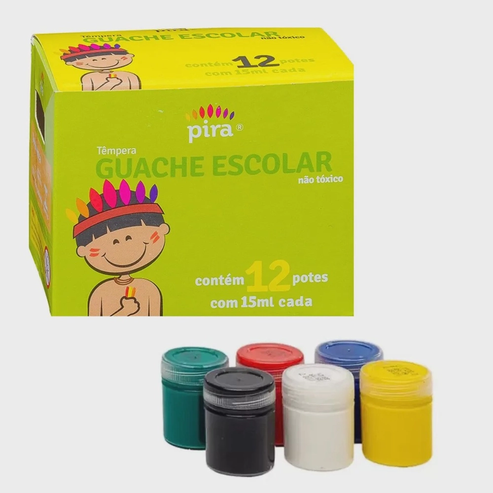 TINTA GUACHE 15ML COM 12 UNIDADES PIRATININGA                                                                                                                                                                       TINTA GUACHE 15ML COM 12 UNIDADES PIRATININGA