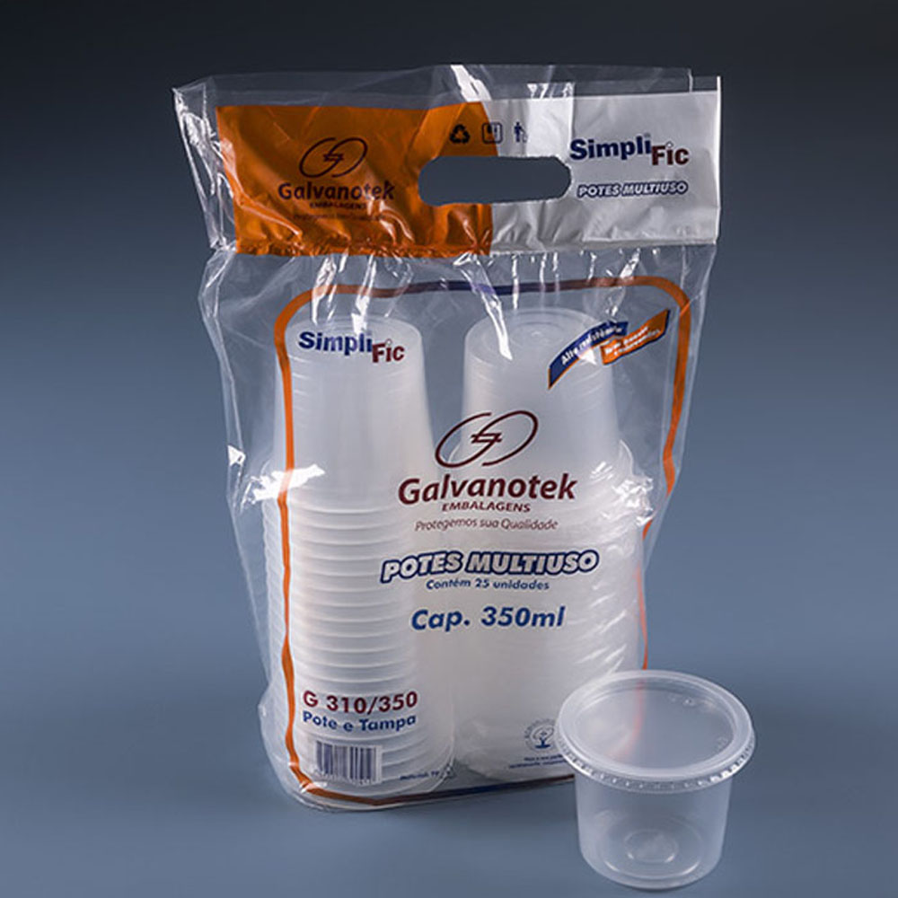 POTE COM TAMPA 350ML G310 COM 25 UNIDADES - GALVANOTEK POTE COM TAMPA 350ML G310 COM 25 UNIDADES - GALVANOTEK