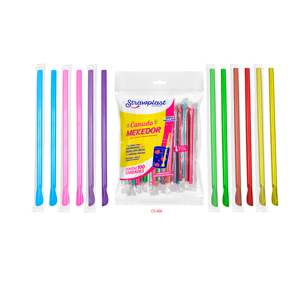 CANUDO MEXEDOR SACHÊ NEON CS404 C/100 UNIDADES STRAWPLAST CANUDO MEXEDOR SACHÊ NEON CS404 C/100 UNIDADES STRAWPLAST