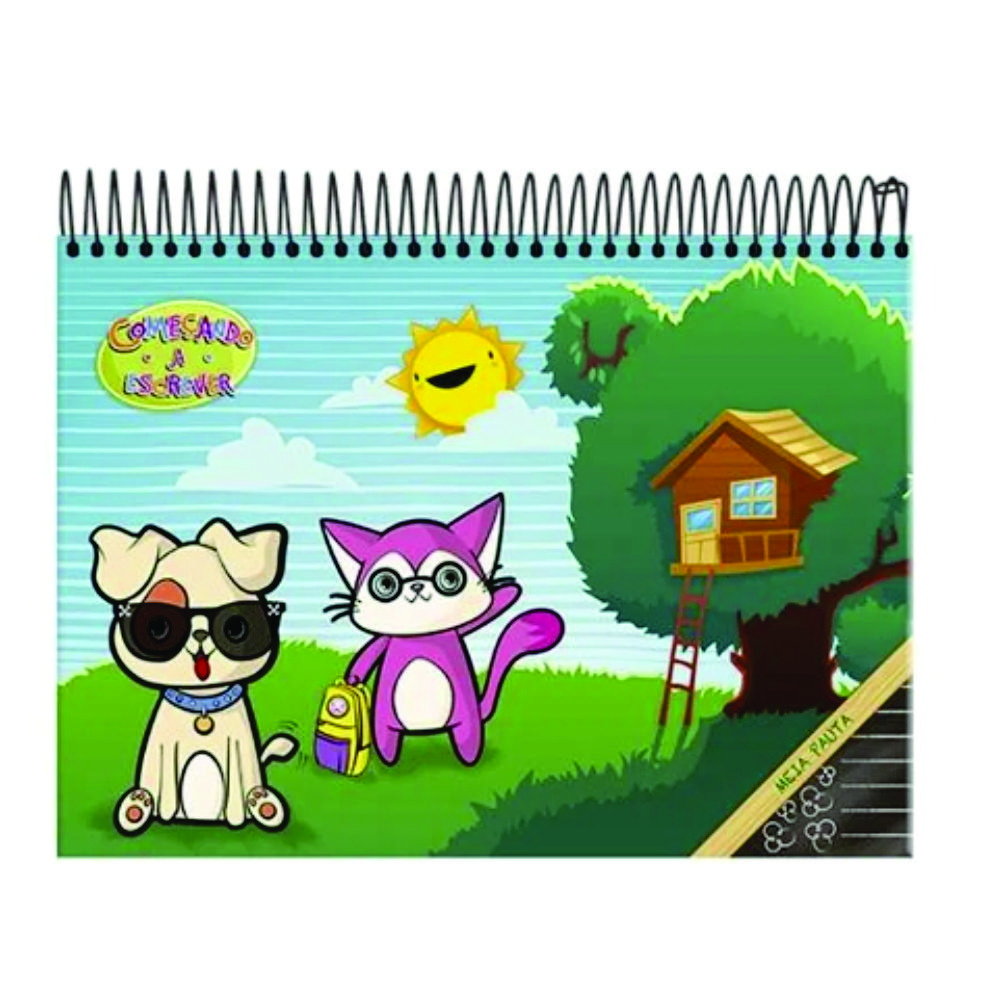 CADERNO CAPA DURA ESPIRAL MEIA PAUTA 40 FOLHAS FORONI  CADERNO CAPA DURA ESPIRAL MEIA PAUTA 40 FOLHAS FORONI