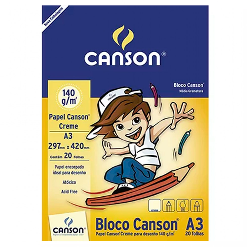 BLOCO ESCOLAR A3 CREME - CANSON                                BLOCO ESCOLAR A3 CREME - CANSON