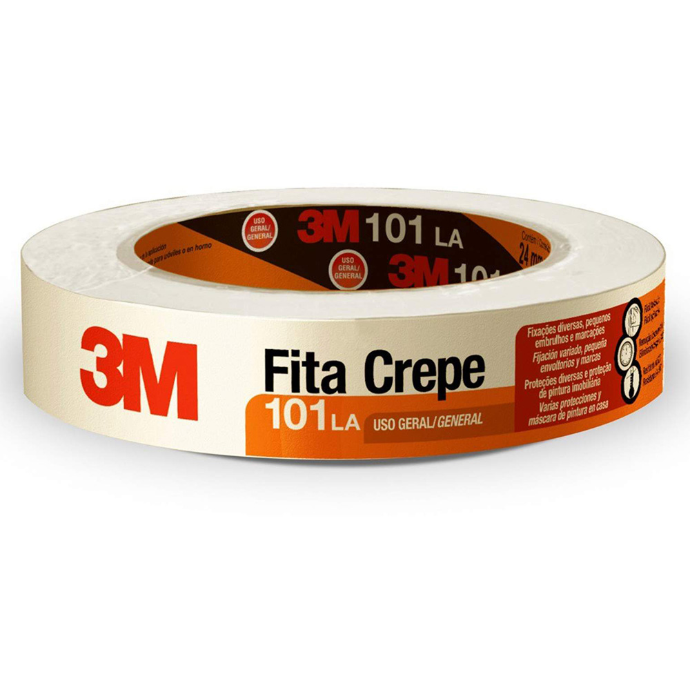 FITA CREPE 24MMX50M 101LA - 3M                                 FITA CREPE 24MMX50M 101LA - 3M