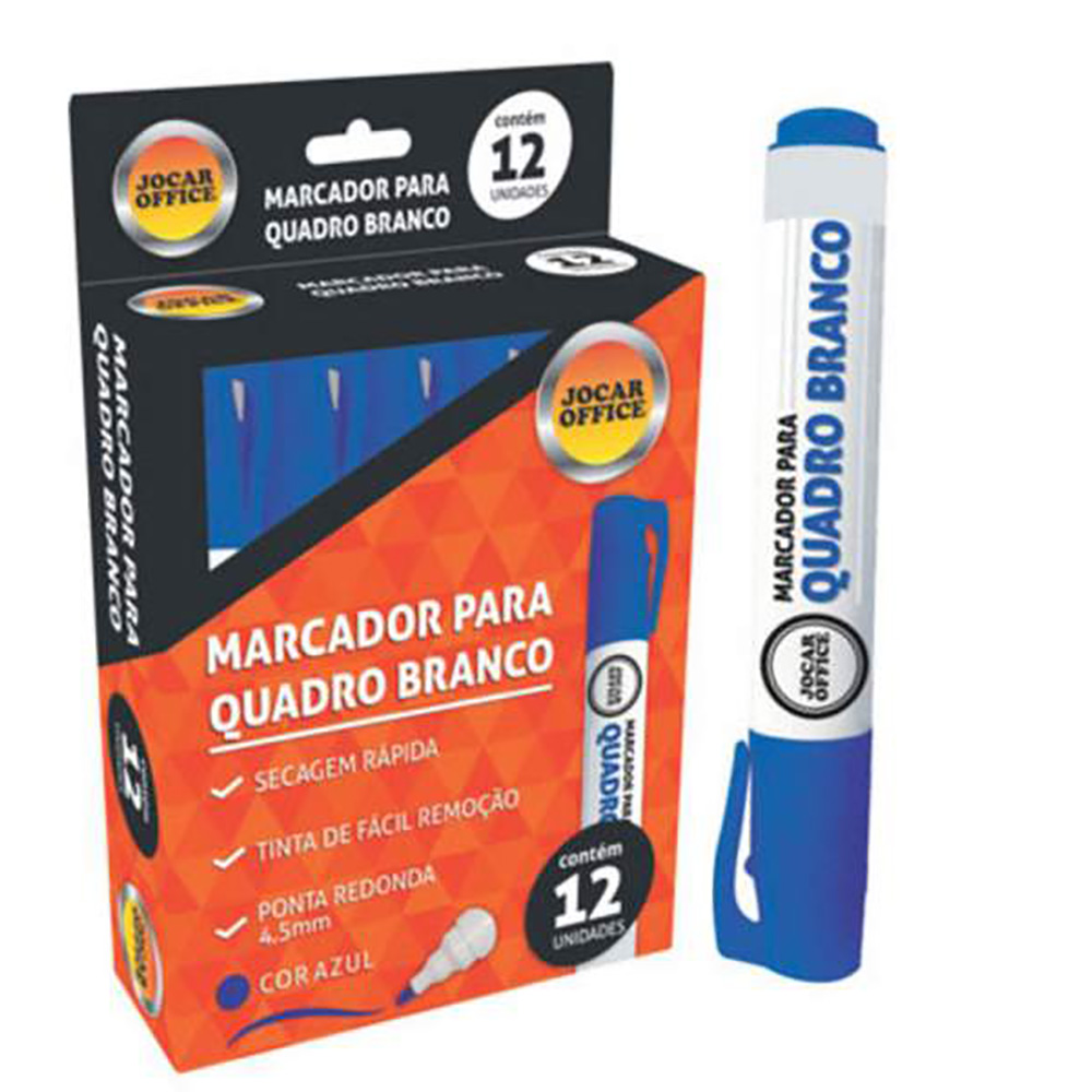 PINCEL DE QUADRO BRANCO RECARREGÁVEL AZUL - JOCAR PINCEL DE QUADRO BRANCO RECARREGÁVEL AZUL - JOCAR