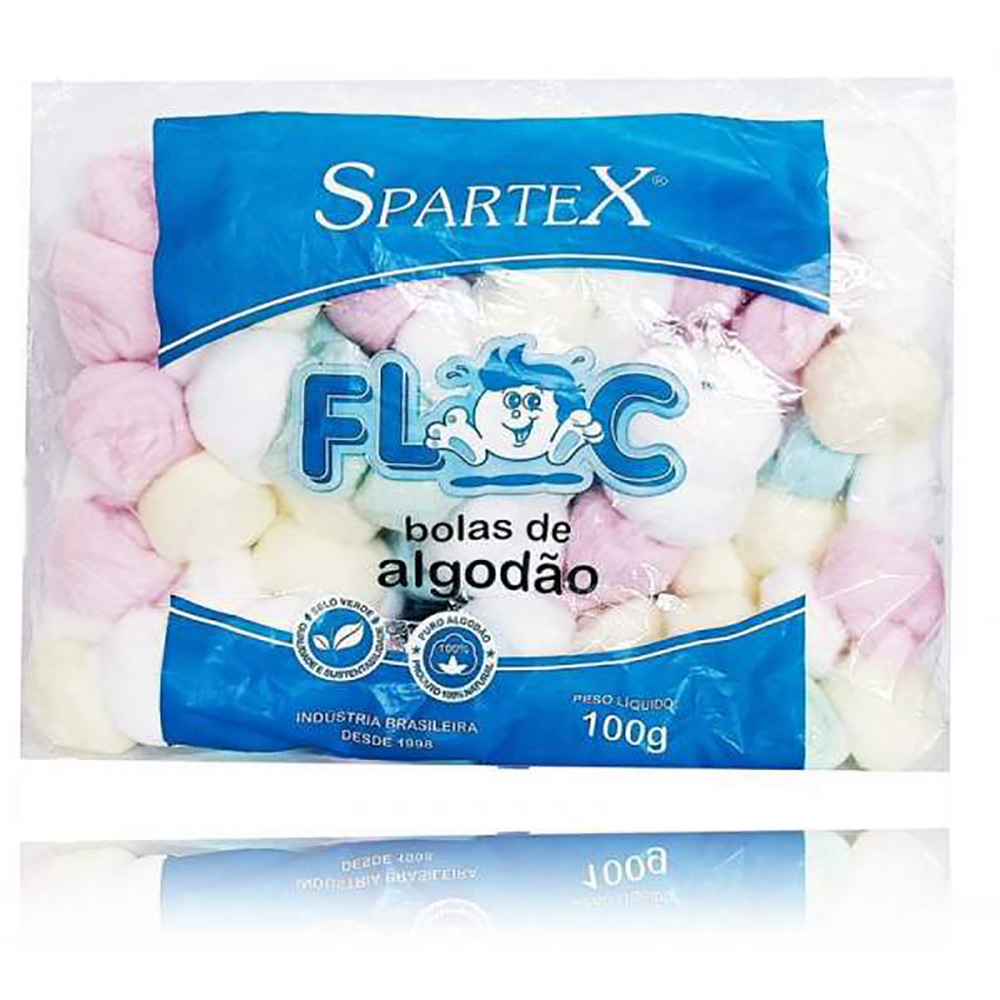 ALGODAO BOLINHAS COLORIDAS 100G FLOC                         ALGODAO BOLINHAS COLORIDAS 100G FLOC