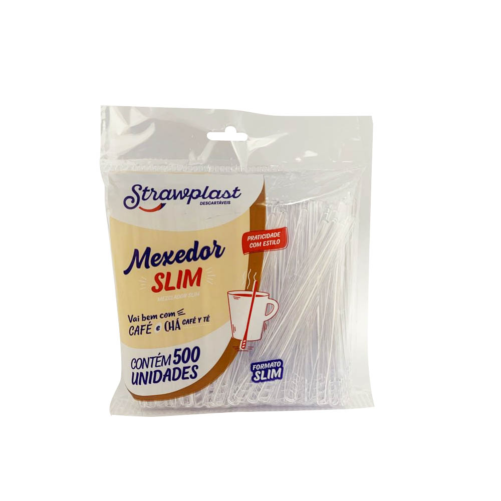 MEXEDOR SLIMDESCARTÁVEL 11CM CRISTAL STRAWPLAST PACOTE COM 500 UNIDADES MEXEDOR SLIMDESCARTÁVEL 11CM CRISTAL STRAWPLAST PACOTE COM 500 UNIDADES