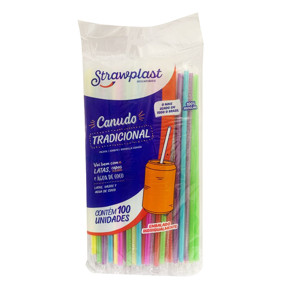 CANUDO TRADRICIONAL SACHE 5MM COLORIDO C/100 UNIDADES STRAWPLAST         CANUDO TRADRICIONAL SACHE 5MM COLORIDO C/100 UNIDADES STRAWPLAST