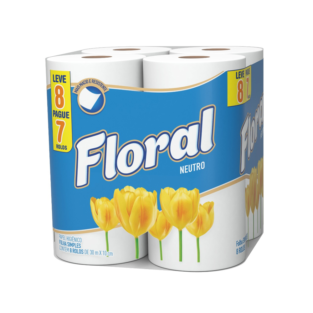 PAPEL HIGIÊNICO FLORAL NEUTRO LEVE 8 PAGUE 7 PAPEL HIGIÊNICO FLORAL NEUTRO LEVE 8 PAGUE 7