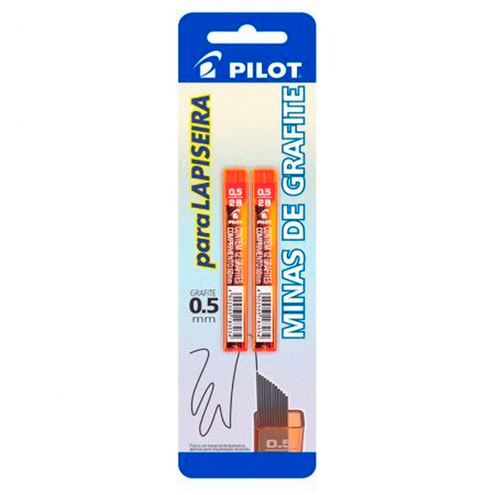 MINA P/ LAPISEIRA 0,5 - 2B -  BLISTER C/2 | PILOT         MINA P/ LAPISEIRA 0,5 - 2B -  BLISTER C/2 | PILOT
