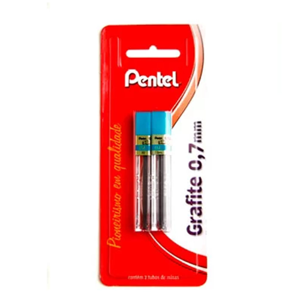 MINA P/ LAPISEIRA 0,7MM B C/2 BLISTER | PENTEL                                                                                                                                                             MINA P/ LAPISEIRA 0,7MM B C/2 BLISTER | PENTEL