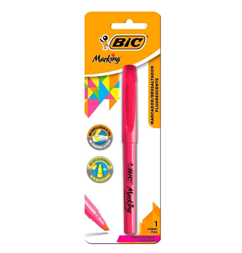 MARCA TEXTO BRITE LINE ROSA BLISTER - BIC    MARCA TEXTO BRITE LINE ROSA BLISTER - BIC