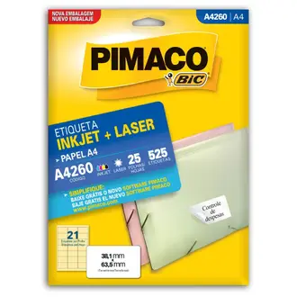 ETIQUETA A4267 A4 C/ 25FL PIMACO ETIQUETA A4267 A4 C/ 25FL PIMACO