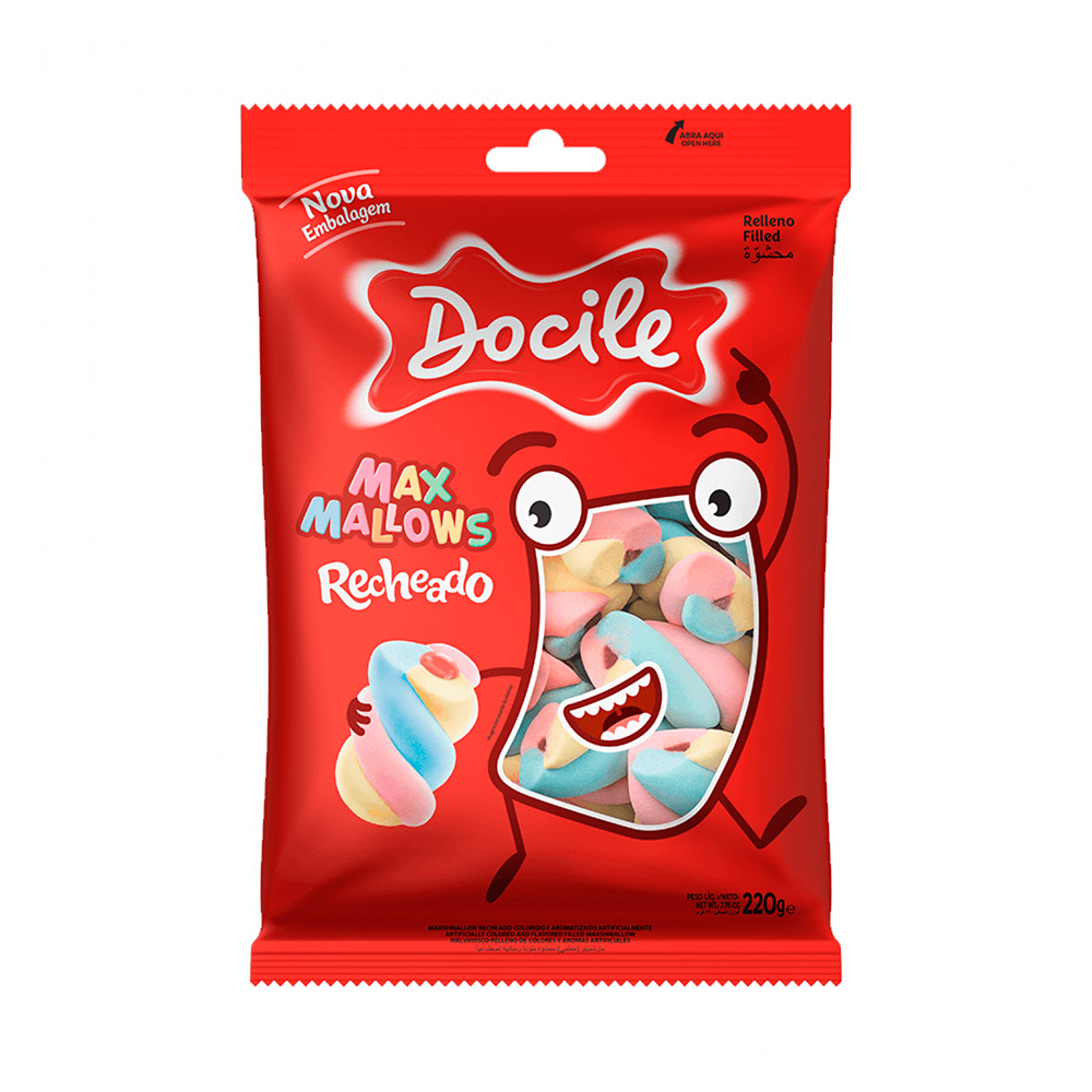 MAXMALLOWS RECHEADO TWIST COLOR BAUNILHA MORANGO DOCILE 220G                                                                                                                                                         MAXMALLOWS RECHEADO TWIST COLOR BAUNILHA MORANGO DOCILE 220G