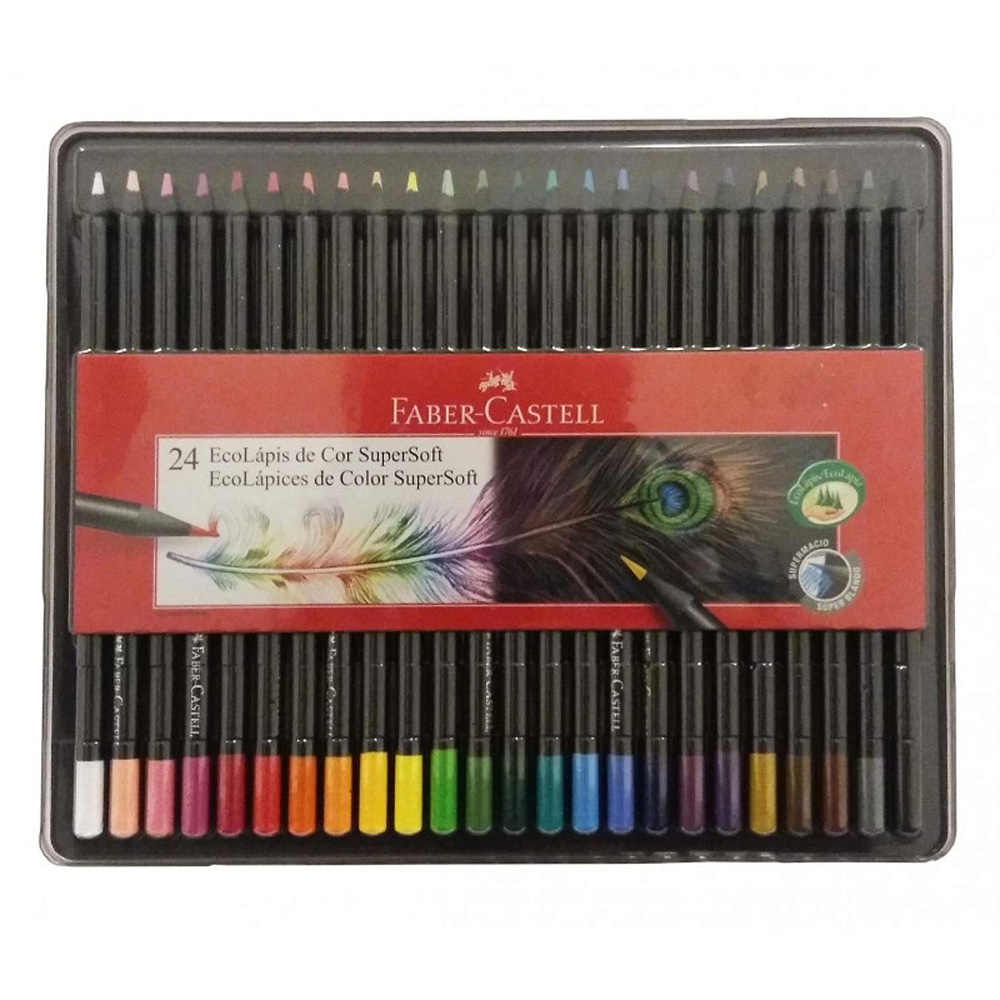 LÁPIS DE COR SUPERSOFT C/24 CORES FABER CASTELL LÁPIS DE COR SUPERSOFT C/24 CORES FABER CASTELL