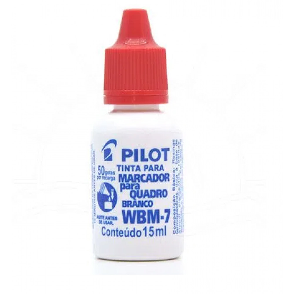 TINTA P/ PINCEL QUADRO BRANCO WBM-7 VERMELHO 15ML PILOT TINTA P/ PINCEL QUADRO BRANCO WBM-7 VERMELHO 15ML PILOT