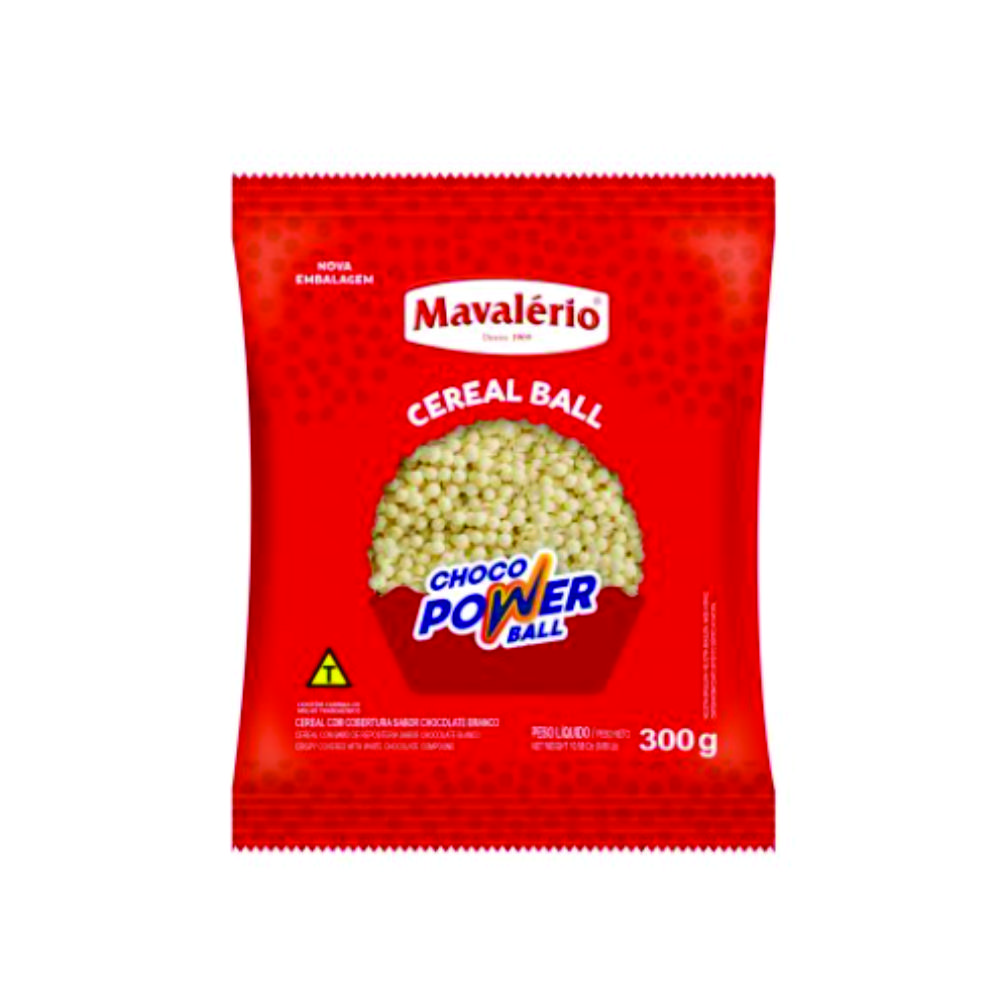 CEREAL CHOCO POWER BALL MINI CHOC BRANCO 300G MAVALERIO<br> CEREAL CHOCO POWER BALL MINI CHOC BRANCO 300G MAVALERIO<br>