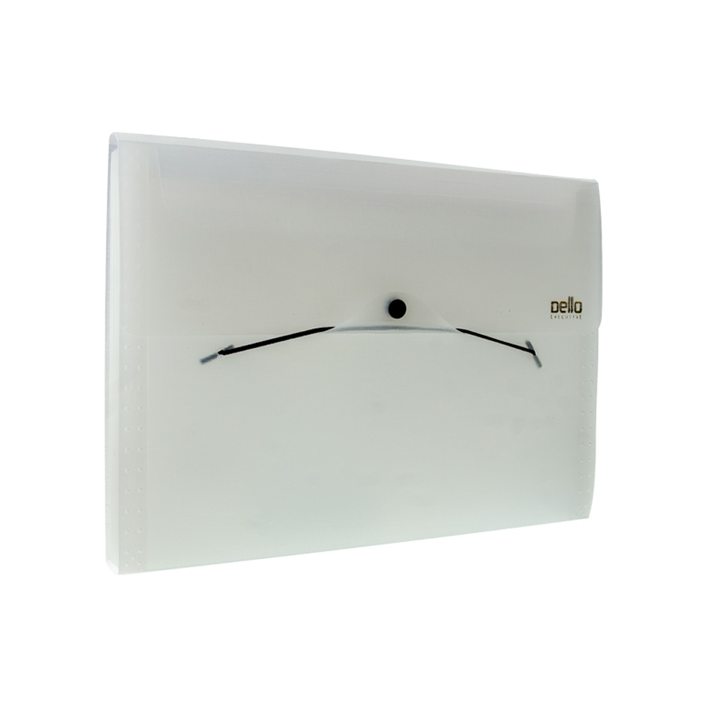 Pasta Sanfonada A4 Executive Cristal c/ 12 Divisórias - Dello <br> Pasta Sanfonada A4 Executive Cristal c/ 12 Divisórias - Dello <br>