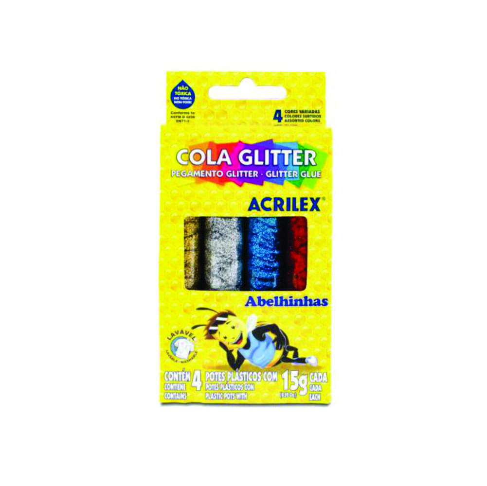 COLA GLITTER 15G C/4 ACRILEX COLA GLITTER 15G C/4 ACRILEX