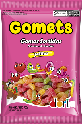 GOMA MINHOCA FRUTAS GOMETS DORI 700G                                                                                                                                                                     GOMA MINHOCA FRUTAS GOMETS DORI 700G