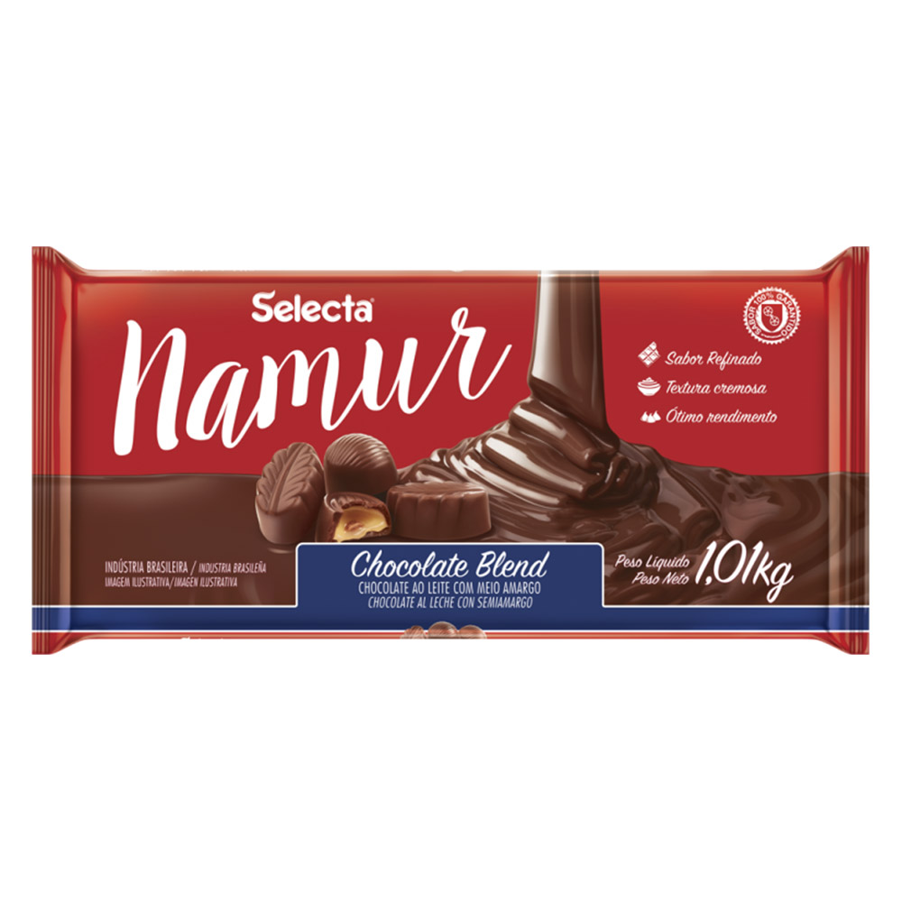 CHOCOLATE BARRA BLEND NAMUR SELECTA 1,01KG   CHOCOLATE BARRA BLEND NAMUR SELECTA 1,01KG