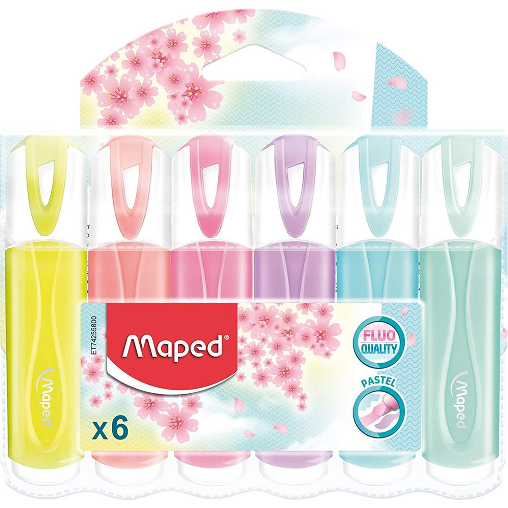 MARCA TEXTO C/6 CORES PASTEL BLISTER - MAPED <br><br> MARCA TEXTO C/6 CORES PASTEL BLISTER - MAPED <br><br>