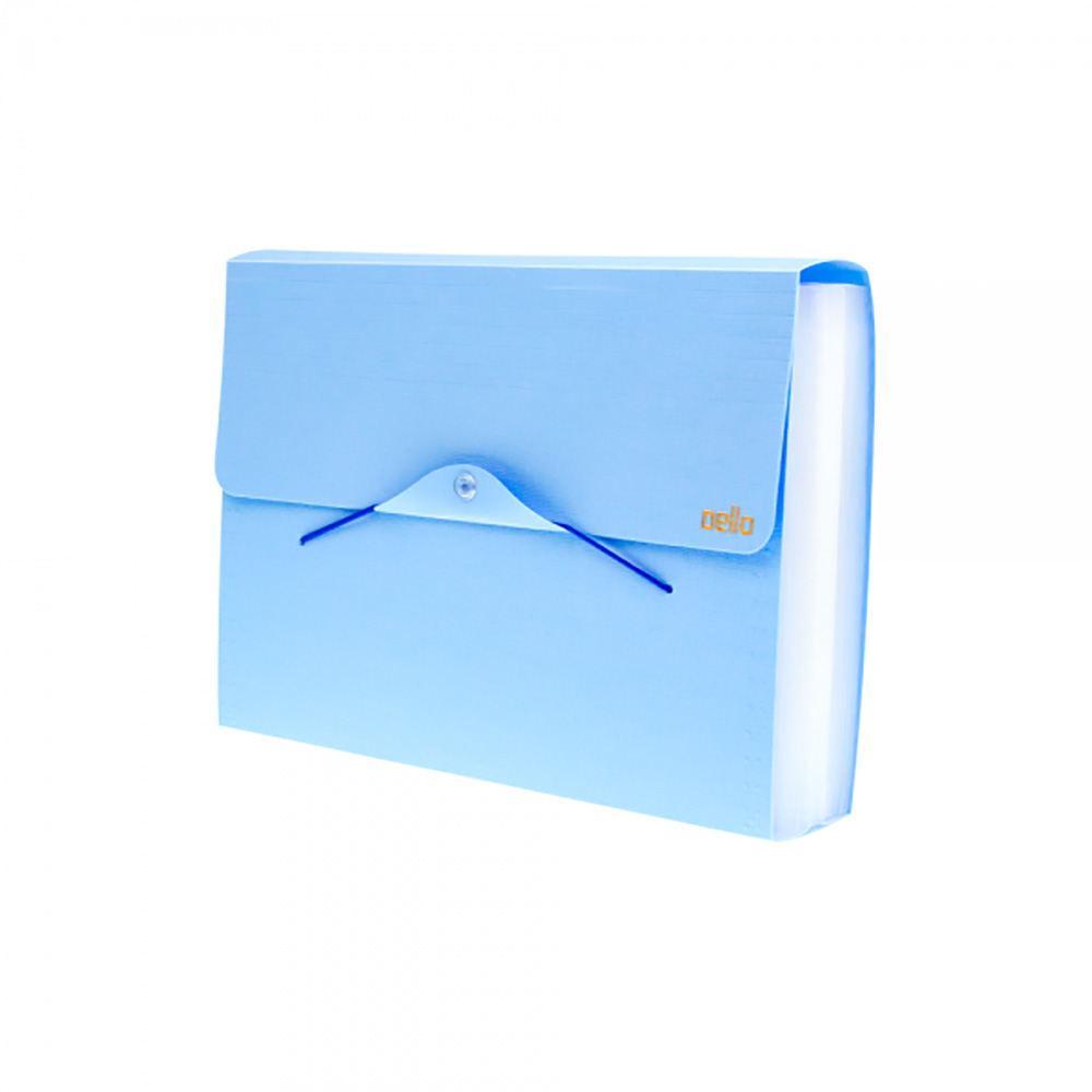Pasta Sanfonada A4 Linho Serena Azul com 31 Divisórias - Dello<br> Pasta Sanfonada A4 Linho Serena Azul com 31 Divisórias - Dello<br>