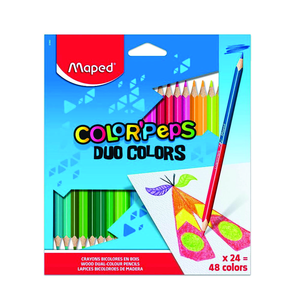 Lápis de Cor Color Peps Duo 24 Cores Maped          Lápis de Cor Color Peps Duo 24 Cores Maped