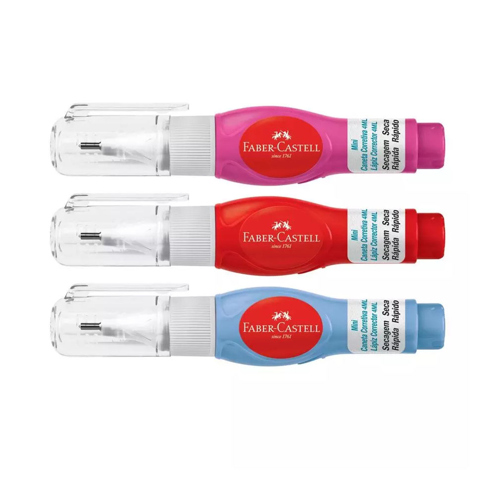 MINI CANETA CORRETIVO 4ML BLISTER FABER CASTELL                   MINI CANETA CORRETIVO 4ML BLISTER FABER CASTELL