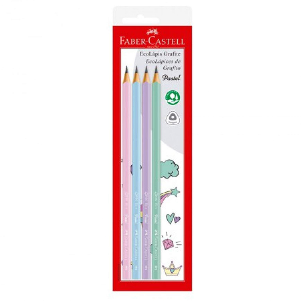 LAPIS PRETO PEROLA C/ 4 BL FABER CASTEL LAPIS PRETO PEROLA C/ 4 BL FABER CASTEL