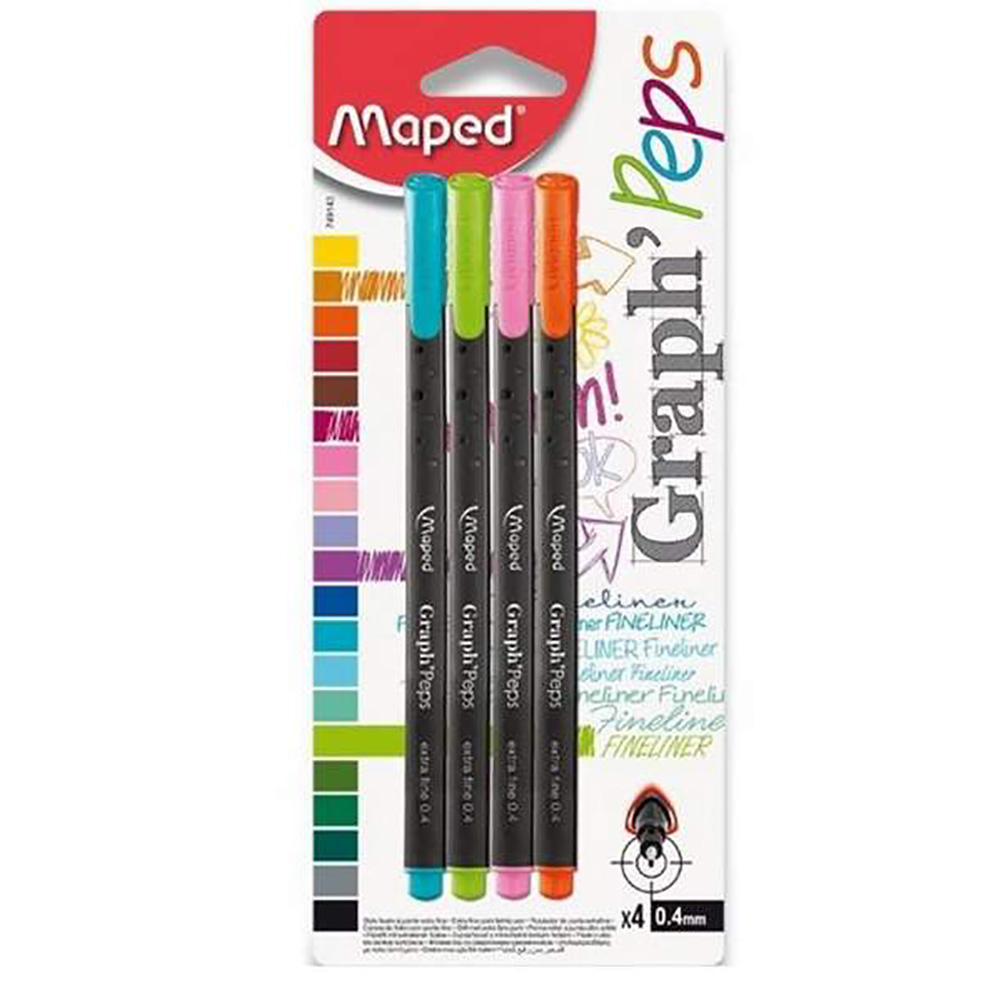 CANETA GRAPH PEPS CORES VIBRANTES BLISTER C/4 MAPED 749043   CANETA GRAPH PEPS CORES VIBRANTES BLISTER C/4 MAPED 749043