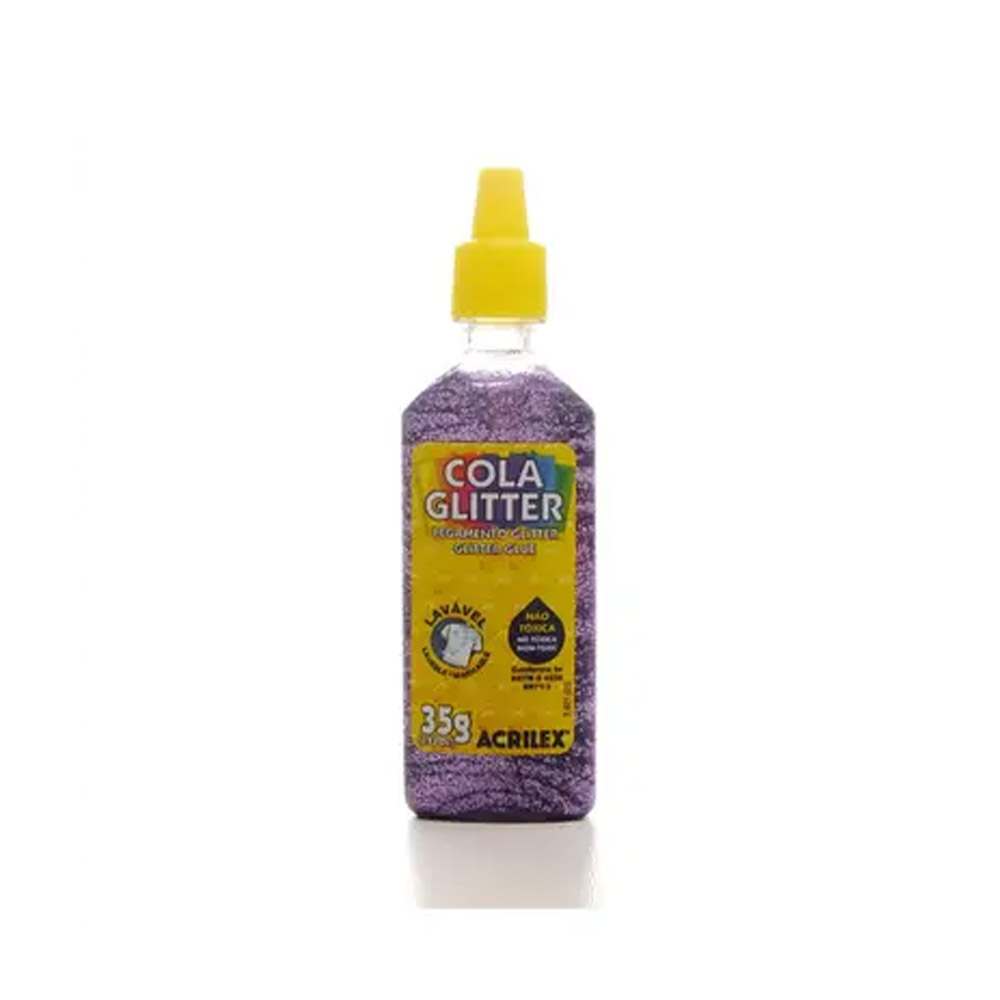COLA COM GLITTER LILAS 35G - ACRILEX                                COLA COM GLITTER LILAS 35G - ACRILEX