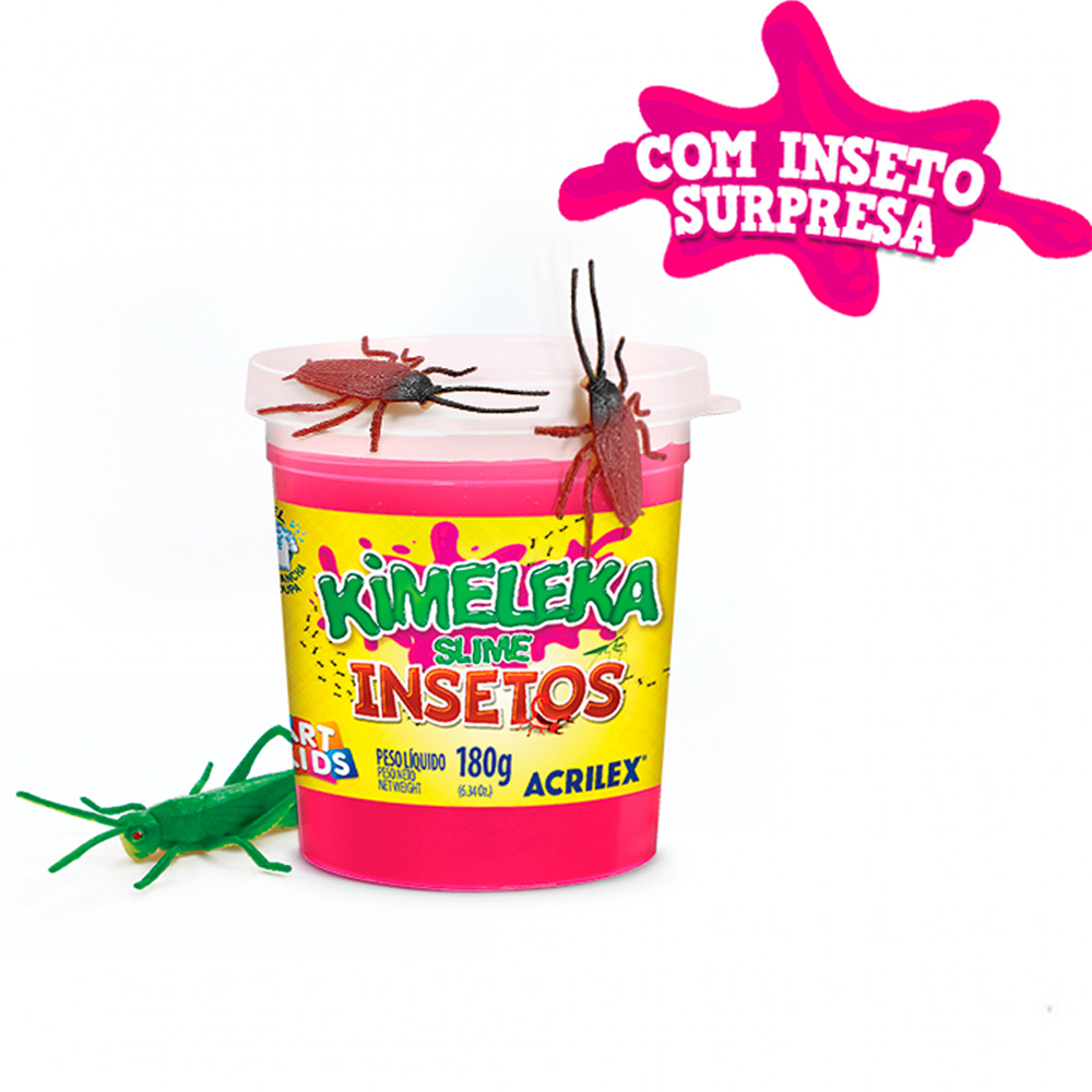 KIMELEKA SLIME INSETO 180G - ACRILEX             KIMELEKA SLIME INSETO 180G - ACRILEX